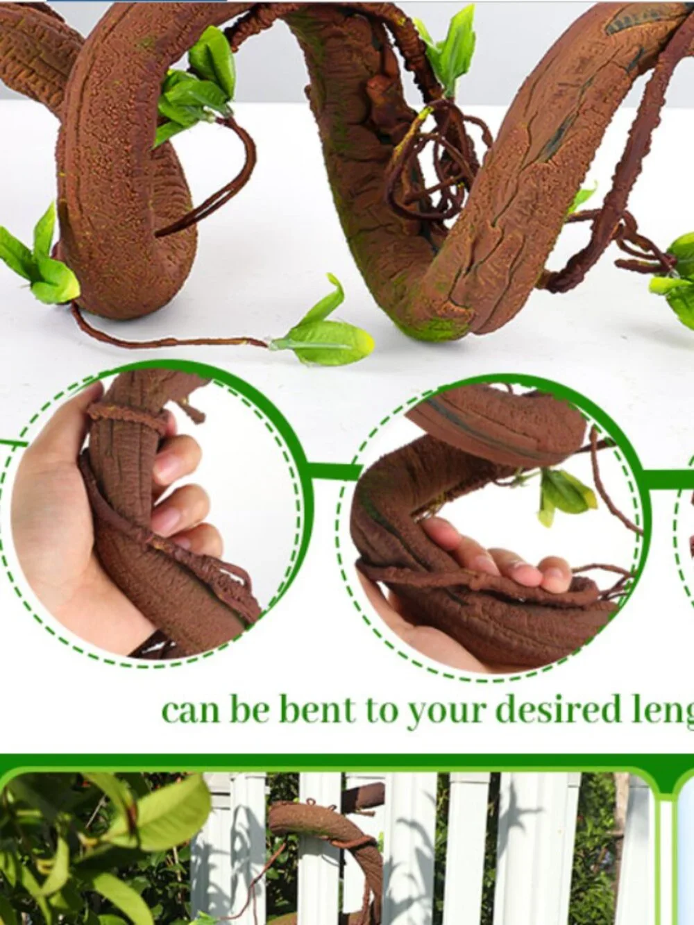 Realistic 6ft Bendable Faux Cottagecore Jungle Vine Decor